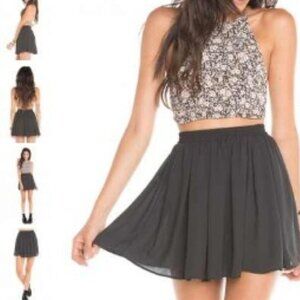 BRANDY MELVILLE Heather Black Flowy Skirt, S